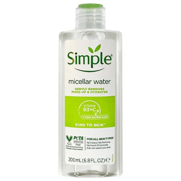 میسلار واتر سیمپل Simple Kind to Skin مناسب انواع پوست حجم ۲۰۰ میل