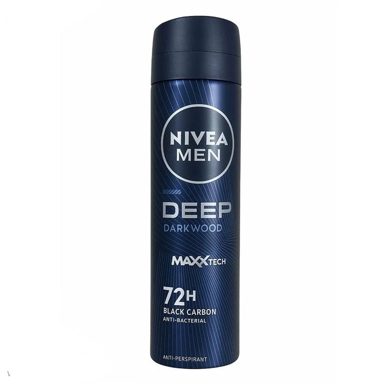 اسپری ضد تعریق بدن نیوا مردانه black carbon dark wood حجم ۱۵۰ میل